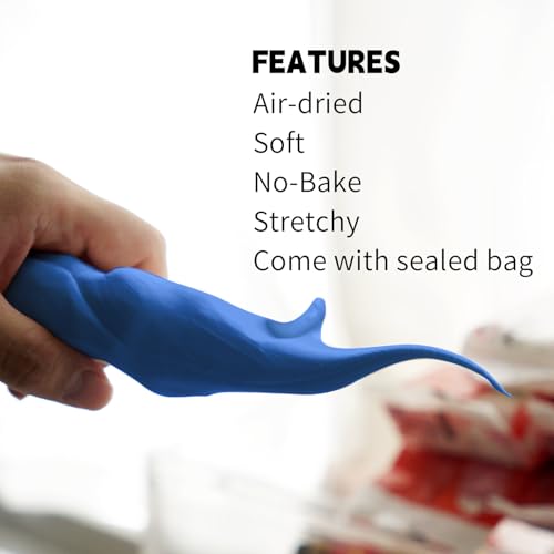 Air Dry Clay Lightweight, Flexible Modeling Clay for Adults Arts and Crafts | Professional & Moldable, Soft & No-Stick, Polymer Clay for Sculpting, Molding,Anime Figures,Making Costumes,DIY Projects - color: Blue