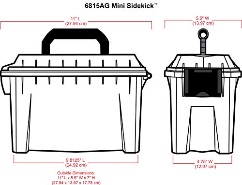 ArtBin 6815AG Mini Sidekick Carrying Case, Portable Art & Craft Organizer with Handle, [1] Plastic Storage Case, Clear (Pack of 6) - size: Mini (Pack of 6)