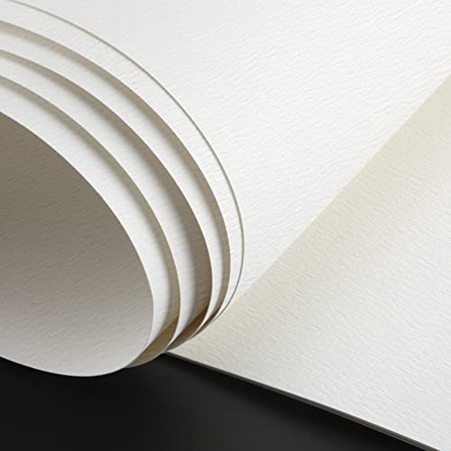 Kisston 10 Sheets Large Watercolor Paper 18 x 24 Inches 140 Lb/300 GSM Cotton Drawing Paper Rough Texture White Blank Painting Paper for DIY Craft Activities Artists Drawing Supplies