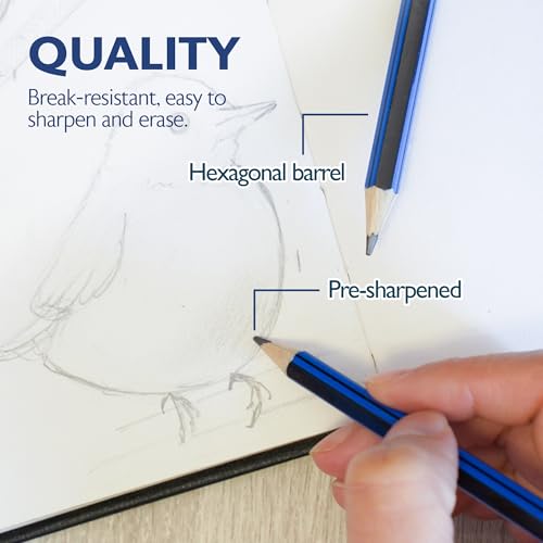 BAZIC PRODUCTS Drawing Drafting Pencils, 6B to 6H Graphite, 2-Pack | graphite grades 6B to 6H, sketching, shading, fine art, technical drawing, design work - size: 1 Count (Pack of 2)