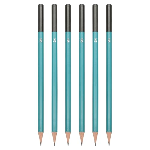PATIKIL 2H Drawing Pencils for Sketching, 6PCS Sketch Pencils for Drawing Art Pencils Graphite Wood Pre-sharpened for Drawing Sketching Artist, Hexagonal, Black Refill, Green/Black Pole - style: 2H