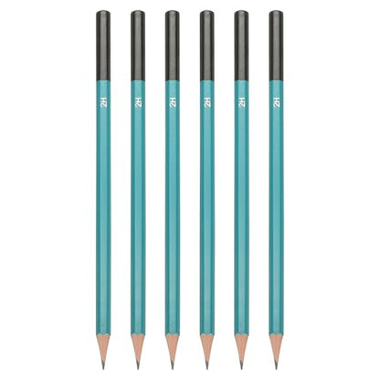 PATIKIL 2H Drawing Pencils for Sketching, 6PCS Sketch Pencils for Drawing Art Pencils Graphite Wood Pre-sharpened for Drawing Sketching Artist, Hexagonal, Black Refill, Green/Black Pole - style: 2H