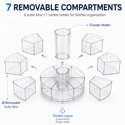 CraftGenes Clear Rotating Organizer, Acrylic Pen Holder, Marker Organizer - size: 1 Pack