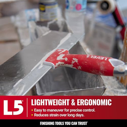 14" Soft-Grip Stainless Steel Taping Knife - LEVEL5 | Pro-Grade | Metal Hammer End | 5-138 - size: 14"