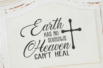 10PCS Faith Stencils Sets, Inspirational Stencils for Painting On Walls, Canvas and Wood, 8" x 8" Reusable Religious