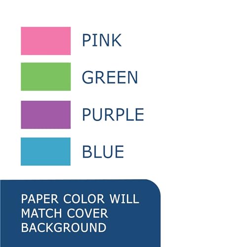 ROARING SPRING Lifenotes Notebook, Personal Size Spiral Bound, 7" x 5", 80 Sheets Recycled Pastel Paper (Coordinates with Cover), Perforated, Pocket, Proudly Made in USA (Case of 24) - style: Pack of 24