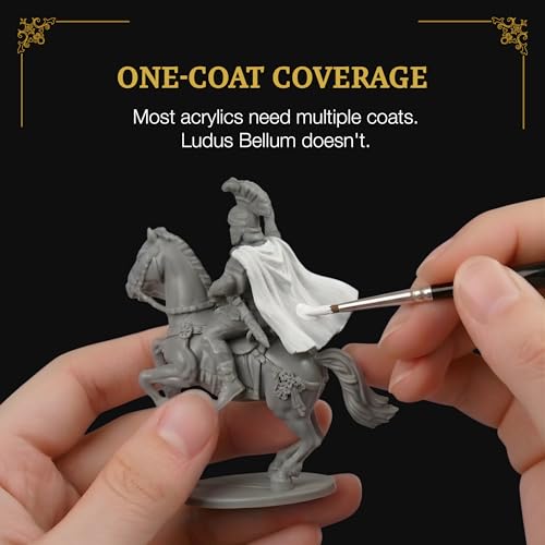 Ludus Bellum Miniature Paint White Color 18ml Precision Dropper Bottle | Professional Acrylic Paint for Miniatures & Models, Provides Quality Acrylic Tones and Shades for Warhammer 40K D&D Figures - color: White
