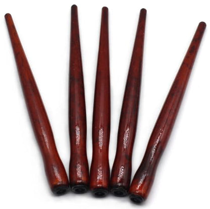 Gullor 5 Pieces Dip Pen Holder, Wooden Comic Pen Nib Holder for Calligraphy Writing Signing - color: Red