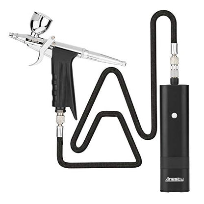 AHPPro Cordless Airbrush Kit with High Pressure Compressor | Portable Airbrush for Barber,Makeup, Model Painting, Nail Art & Cake Decorating