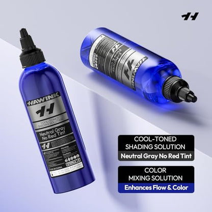 Tattoo Ink Color Mixing Solution, 2PCS Cool-Toned Shading Solution 8OZ and Color Mixing Solution 8OZ Premium Shading Solution TS701-240KIT