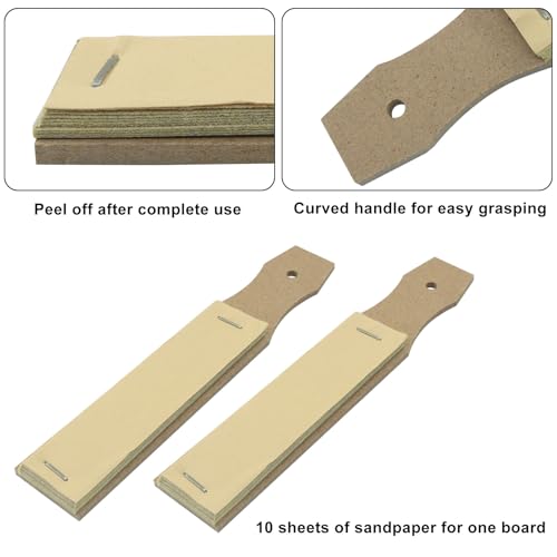 BokWin Sandpaper Sharpener, 20 Pack, Sketch Sandpaper Blocks | For Artists, Adults & Teens, Pencil Sharpeners Lead Pointer Tool, For Charcoal Pencils, Pastel Sticks Sketching