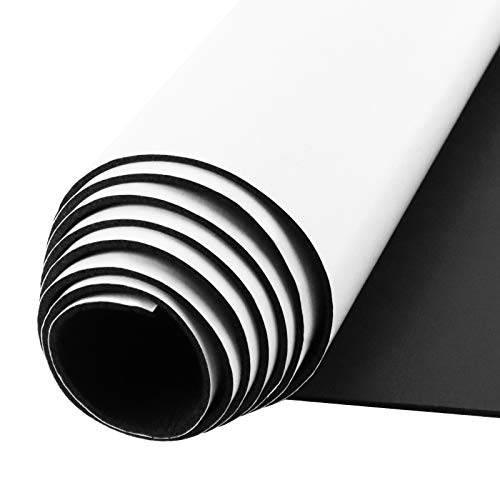 DGSL Foam Insulation Neoprene Sheets with Adhesive, 12''W x 59''L x 1/16''T | Weatherproof Soundproof Padding for Automotive, Multi-Function Soundproof Large Closed Cell Neoprene Rubber Roll - color: Black, size: 12 in x 59 in x 1/16 Inch