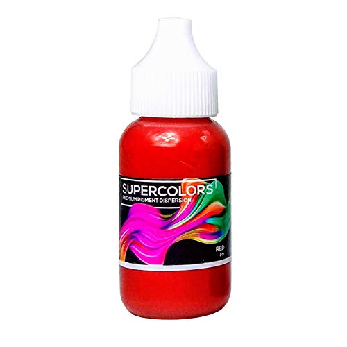 Superclear Super Colors Epoxy Pigment Vibrant Red 1 oz, Resin Dye | Highly concentrated liquid dye for epoxy, resin art & casting. Pairs with mica powder, a little goes far - color: Vibrant Red, size: 1 oz