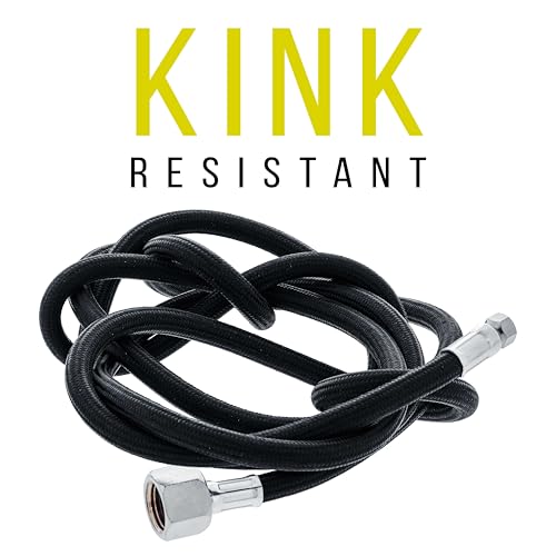 Master Airbrush Premium 6 Foot Nylon Braided Airbrush Hose | Standard 1/8" and Non-Standard 1/4" BSP Adapter Fitting Connectors (Please note one end is 1/4" fitting and is not standard) - size: 6' (1/8" & 1/4" Fittings)