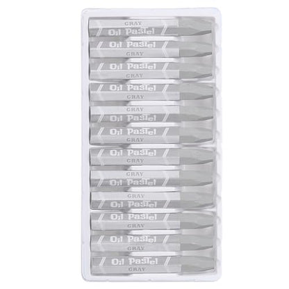 PATIKIL Grey Oil Pastels, 24Pcs Soft Oil Crayons Vibrant and Creamy Pastels Stick Art Supplies for Art Painting Drawing Blending Graffiti for Artists Beginners - color: Grey