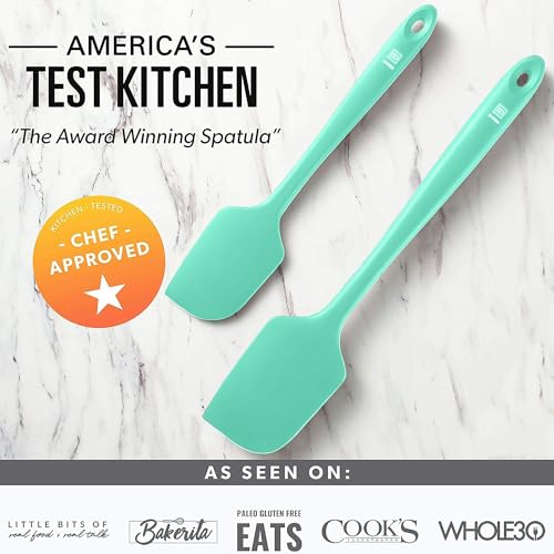 DI ORO Silicone Spatula Set - 600F Heat Resistant, 5-Pc Mint - color: Mint