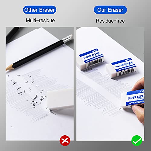 Deli Pencil Erasers, Pencil Eraser, 10 Pack - size: 1.77" x 0.90" 0.43"