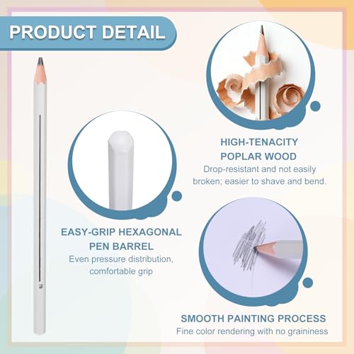 PATIKIL 7B Graphite Pencils for Drawing, 6Pcs Sketching Pencils Wood Art Supplies Set Hexagonal Pen Break-Resistant Lead for Painting Sketching Artist Design - style: 7B