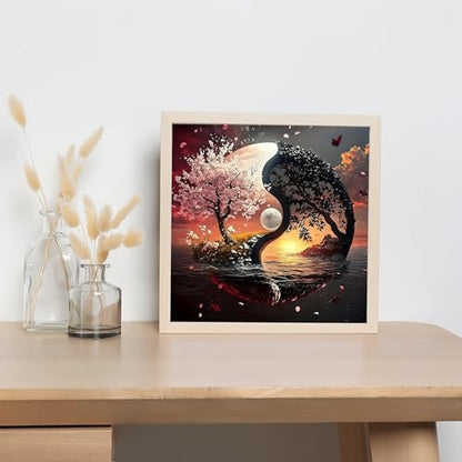 Acelii Tai Chi Tree 5D Diamond Painting Kits for Adults Beginners - color: KM554-1
