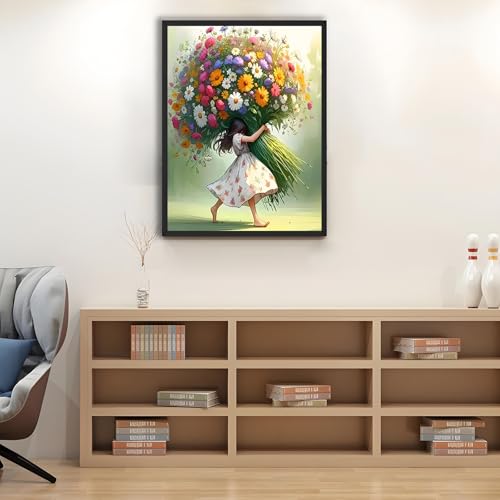 Shouruihua Diamond Painting Kits for Adults, Fairy & Flower Diamond Art Kit | Gem Art, Diamond Dotz Kits, Diamond Dots, Wall Art, Adult Crafts, Full Round Drill Diamond Painting Kits, 11.8x15.7 in - color: Fairy & Flowers