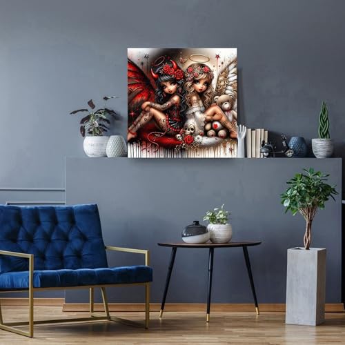 Zythron Diamond Art Kits for Adults,Angels and Demons Diamond Painting Kits - color: Angels
