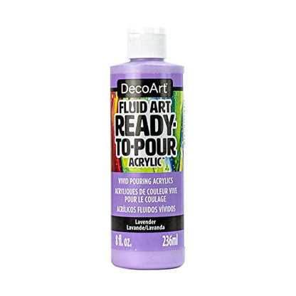 Deco Art DecoArt FluidArt Ready-To-Pour Acrylic Paint 8oz-Lavender - color: Lavender
