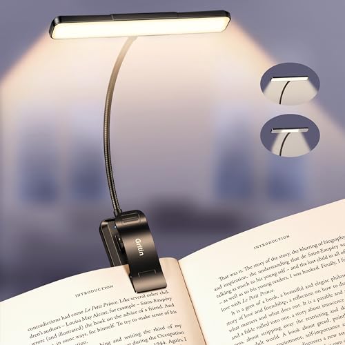 Gritin 2026 Gen 2 Book Light for Reading- 32 Eye Caring Full Spectrum LED - color: Black