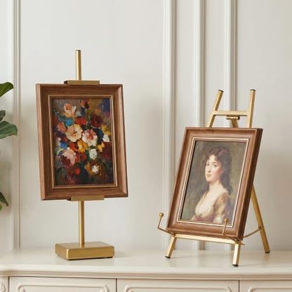 Gold Metal Easel Stand & 17" Adjustable Tabletop Easel Stand for Display