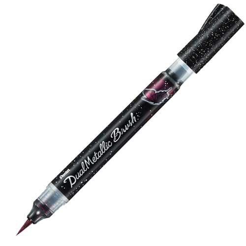 Pentel XGFH-DA Dual Metallic Blush Black+Metallic Red - color: black + metallic red