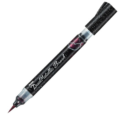 Pentel XGFH-DA Dual Metallic Blush Black+Metallic Red - color: black + metallic red