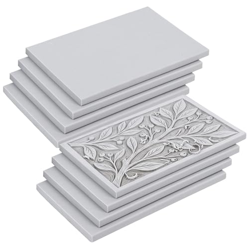 SGHUO 8pcs 4"x6" Gray Rubber Linoleum Blocks for Printmaking - color: Gray, size: 8PCS