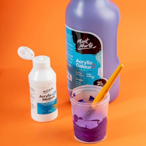 MONT MARTE Premium Acrylic Flow Medium 250ml - size: 8.45 Fl Oz (250ml) (Pack of 1)