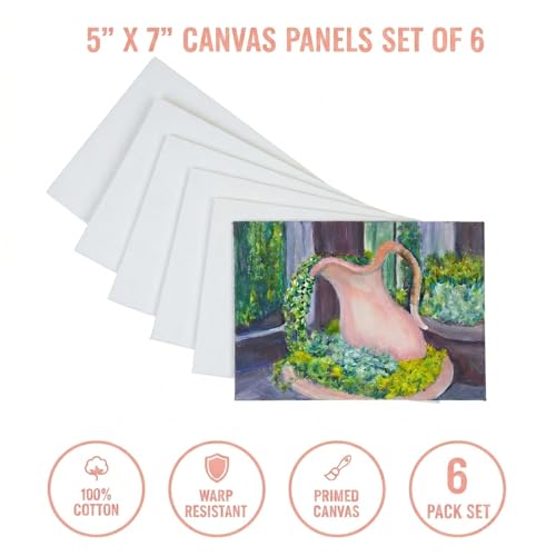 Colorations 5" X 7" Canvas Panels - Set of 6 - size: 5" x 7"