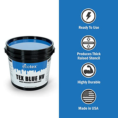 Ecotex® Tex-Red HV Pre-Sensitized Screen Printing Emulsion, High Viscosity | Premixed And Pre-Sensitized High Viscosity Photo Emulsion - No Diazo Needed, Compatible With Plastisol And UV Ink - Pt - size: Pint - 16 oz.