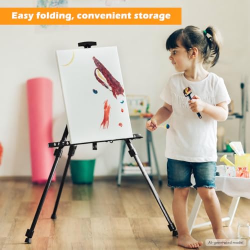 RRFTOK 17-66 Inch Adjustable Art Easel Stand for Painting and Sign, Black - style: 66S Black 1-pack
