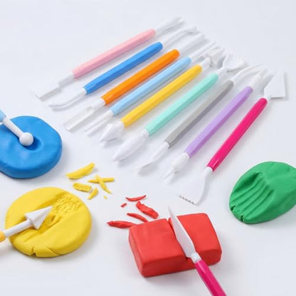 9 Pcs Air Dry Clay Tools Kit, Clay Sculpting Tools, Double-Ended Sculpting Tool for Kids & Adults Crafting & Styling
