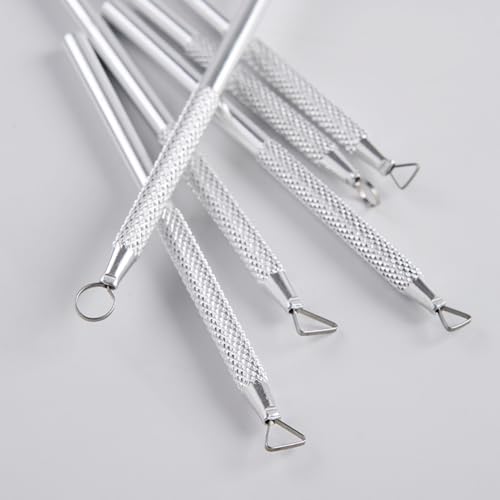 GSHLLO 6 Pcs Metal Clay Sculpting Tools Pottery Carving Trimming Tool Polymer Clay Cutting Kit Modeling Clay Spatula Tools Clay Sculpture Set for Art Craft
