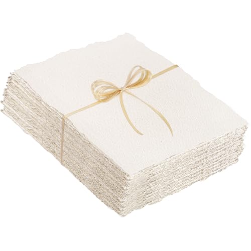 50-Sheet Watercolor Paper Pad, 7 x 10 in, 300 GSM, Deckled Edge - size: 7 x 10inch