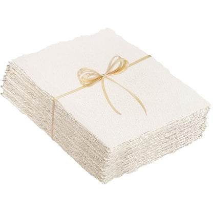 50-Sheet Watercolor Paper Pad, 7 x 10 in, 300 GSM, Deckled Edge - size: 7 x 10inch
