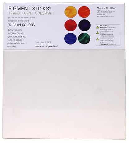 R&F Handmade Paints - Professional Oil Pigment Stick, Translucent Colors, Set of 6