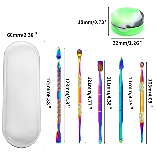 suiwotin 12PCS Wax Carving Tool, Rainbow & Silver - color: Rainbow&Silver - 14PCS