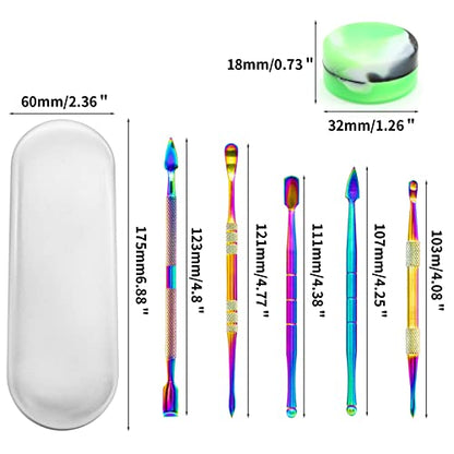 suiwotin 12PCS Wax Carving Tool, Rainbow & Silver - color: Rainbow&Silver - 14PCS
