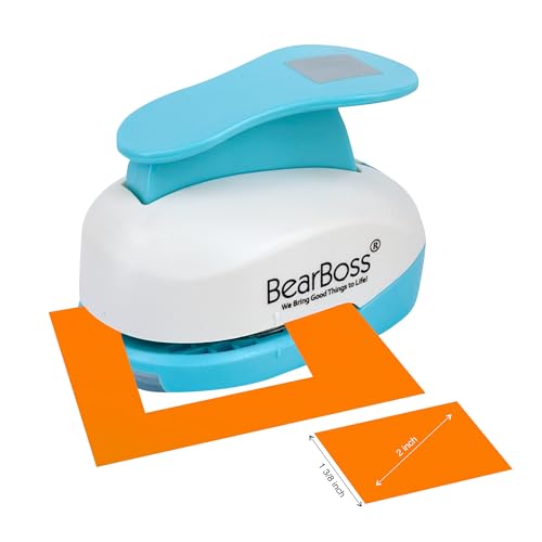 BearBoss 1.38 Inch Square Punch, Hole Punch Shapes, Set for Scrapbooking Festival Paper Greeting Card DIY Albums Photos - color: 1.38 Square punch