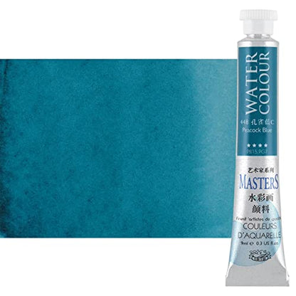 Marie's Masters Quality Watercolor Paint - Blues, 9 mL (Set of 6) - Concentrated Color, Pure Pigments, High Lightfastness Ratings - color: Blues