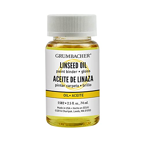 Grumbacher Linseed Oil Medium for Oil Paintings, 2-1/2 Oz. Jar, #5582, Original version - size: 2.5 Fl Oz (Pack of 1)