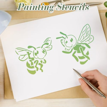 Insect Bee Stencils for Crafts Reusable 25Pcs Stencils(6X6 Inch) - color: Bee 1