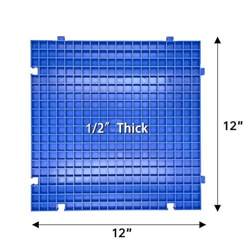 Stained Glass Cutting Mat, Solid Bottom Plastic Grid, Blue, 2 Pack - size: 12" x 12" - 2 Pack