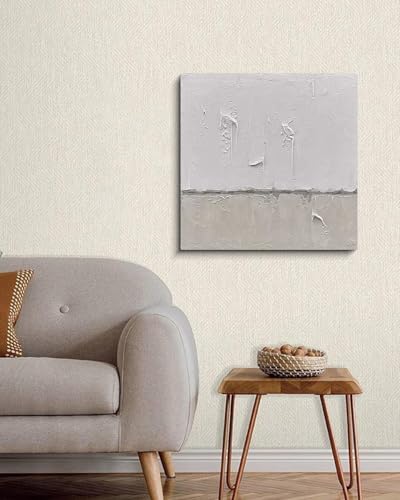 NANKAI Art minimalist style gray and white abstract oil painting - color: NKHB001