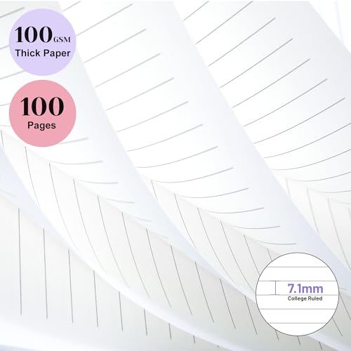Yoment Spiral Notebook 8.5 x 11 A4 Large Notebooks for Work School | College Ruled Journaling Notebooks, 100 GSM Paper, Spiral Bound Journal for Writing Note Taking, A4 Purple - color: Purple, style: D - Line - A4