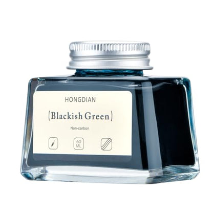Asvine Hongdian Fountain Pen Bottled Ink Blackish Green, 60ml Fountain Pen Bottled Ink, Non Carbon - color: Blackish Green